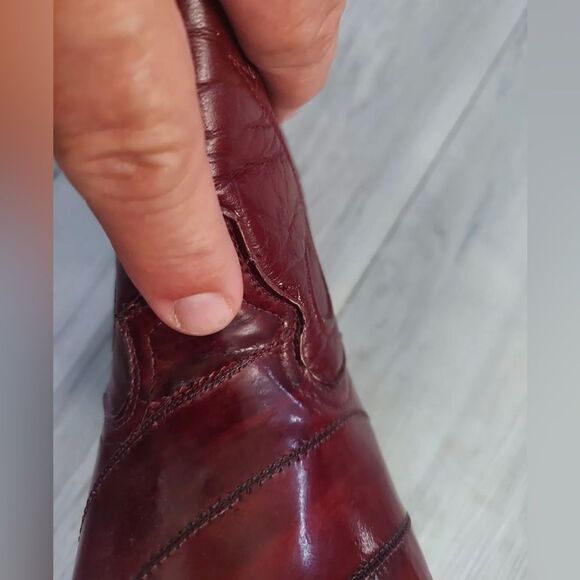 White Diamonds Eel Skin and Goat Leather Cowboy Western Boots Men's Size 6.5 EE - Picture 12 of 12